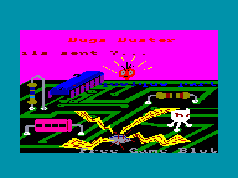 screenshot of the Amstrad CPC game Bugs buster