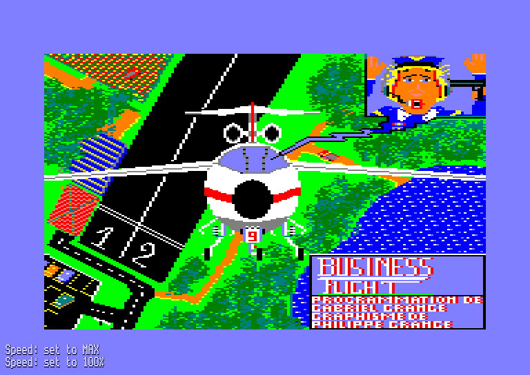 screenshot du jeu Amstrad CPC Business flight