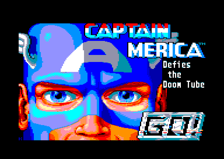screenshot of the Amstrad CPC game Captain america