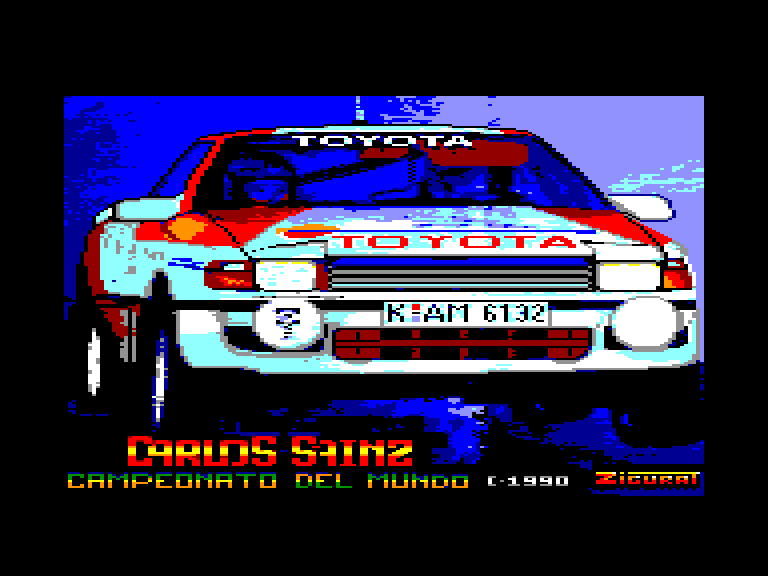 screenshot of the Amstrad CPC game Carlos Sainz