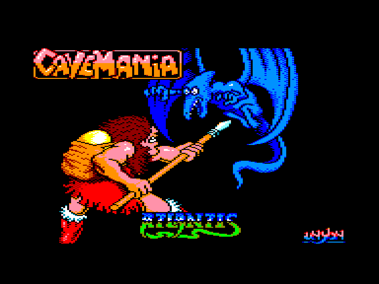 screenshot of the Amstrad CPC game Cavemania
