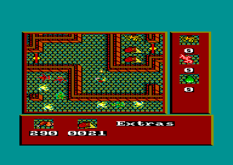 screenshot of the Amstrad CPC game Caves of Horwar (the)