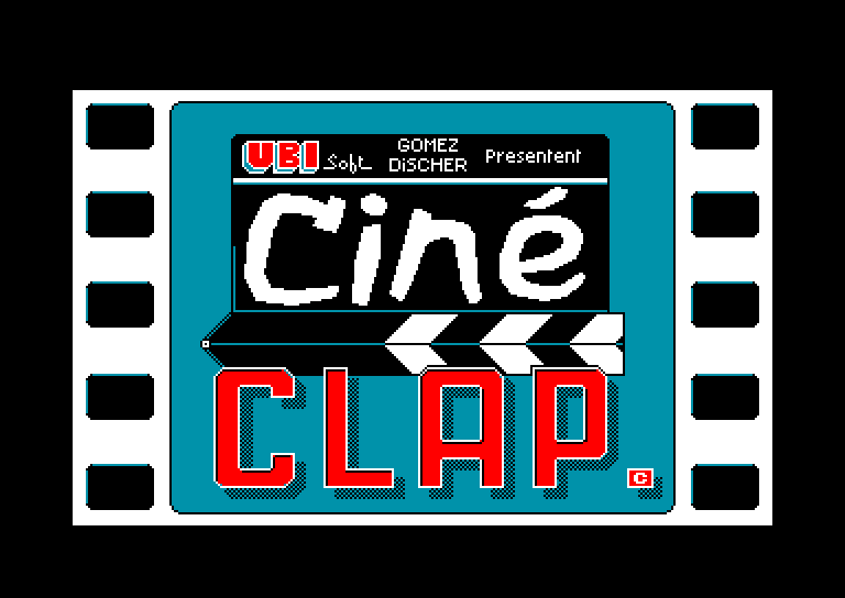 screenshot of the Amstrad CPC game Cine clap