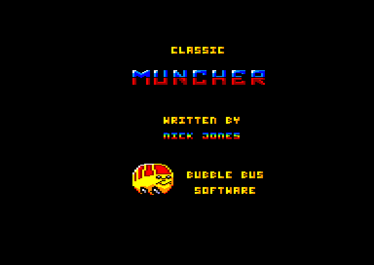 screenshot of the Amstrad CPC game Classic muncher