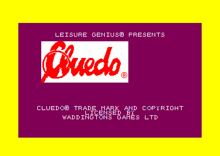 screenshot of the Amstrad CPC game Cluedo