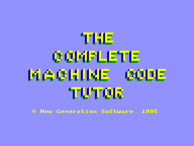 screenshot du jeu Amstrad CPC Complete Machine Code Tutor