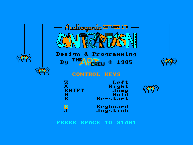 screenshot du jeu Amstrad CPC Contraption