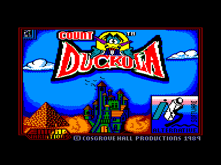 screenshot of the Amstrad CPC game Count duckula