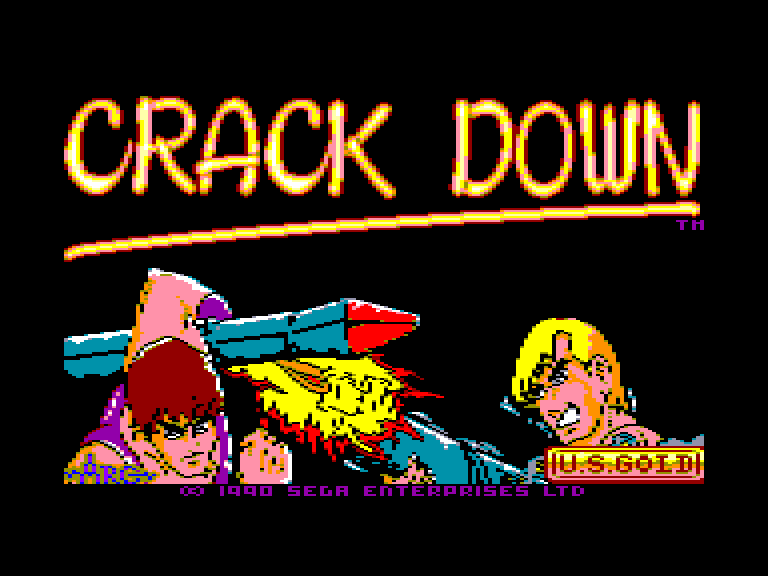 screenshot of the Amstrad CPC game Crack down