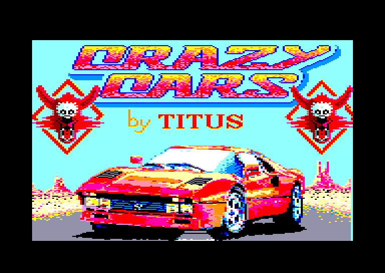 screenshot of the Amstrad CPC game Crazy cars