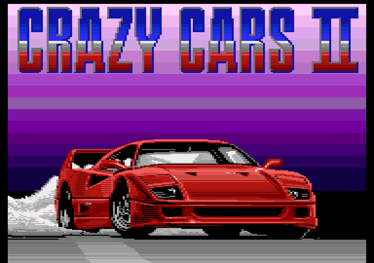 screenshot of the Amstrad CPC game Crazy Cars II