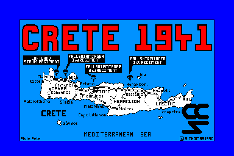 screenshot du jeu Amstrad CPC Crete 1941