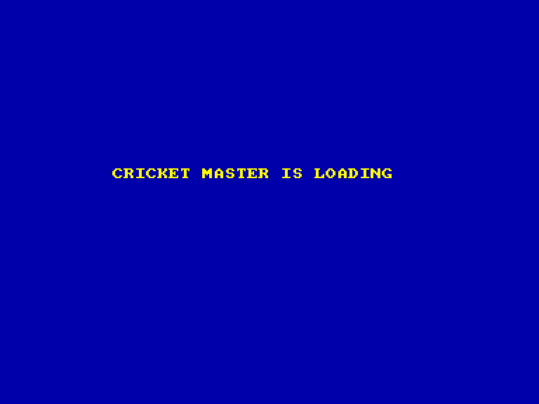 screenshot of the Amstrad CPC game Cricket master
