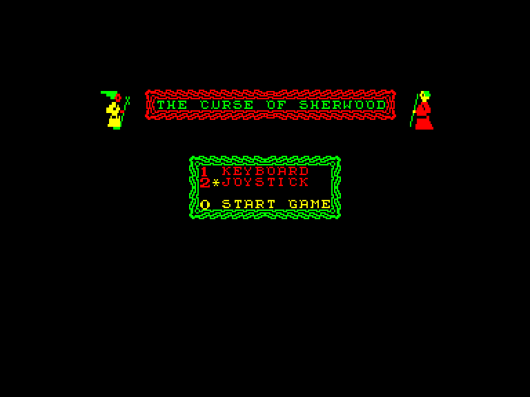 screenshot of the Amstrad CPC game Curse of sherwood (the)