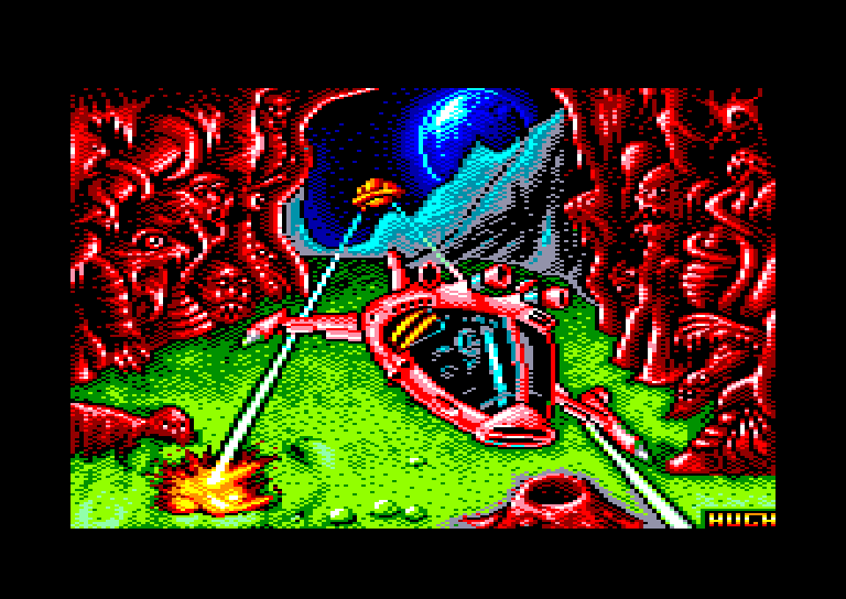 screenshot of the Amstrad CPC game Cybernoid II