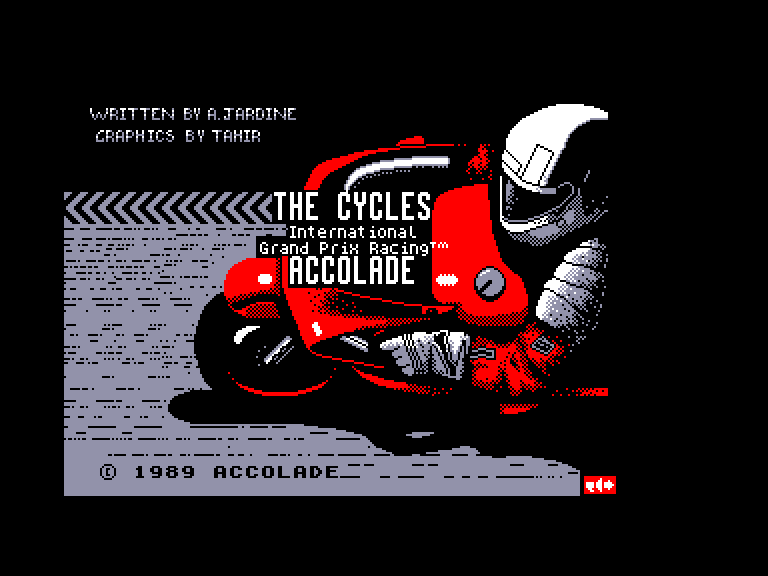 screenshot of the Amstrad CPC game Cycles (the)