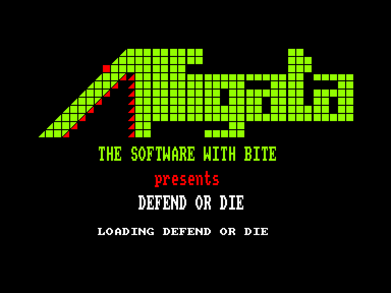 screenshot of the Amstrad CPC game Defend or die