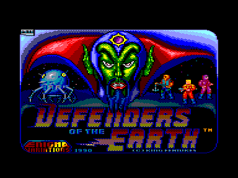 screenshot du jeu Amstrad CPC Defenders of the Earth