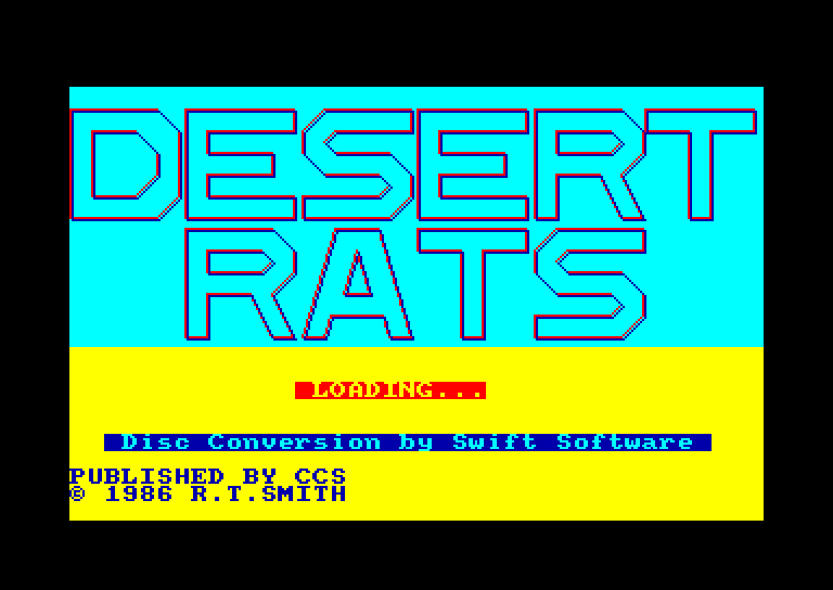 screenshot du jeu Amstrad CPC Desert rats