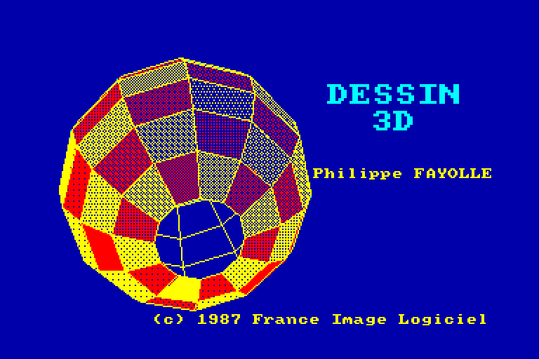 screenshot du jeu Amstrad CPC Dessin 3D