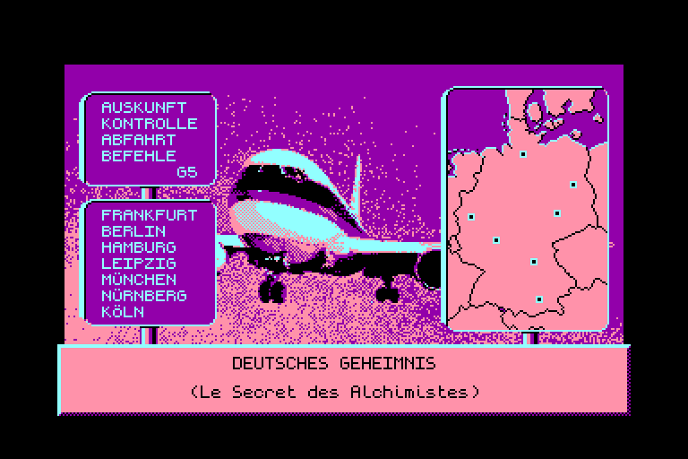 screenshot of the Amstrad CPC game Deutsches Geheimnis