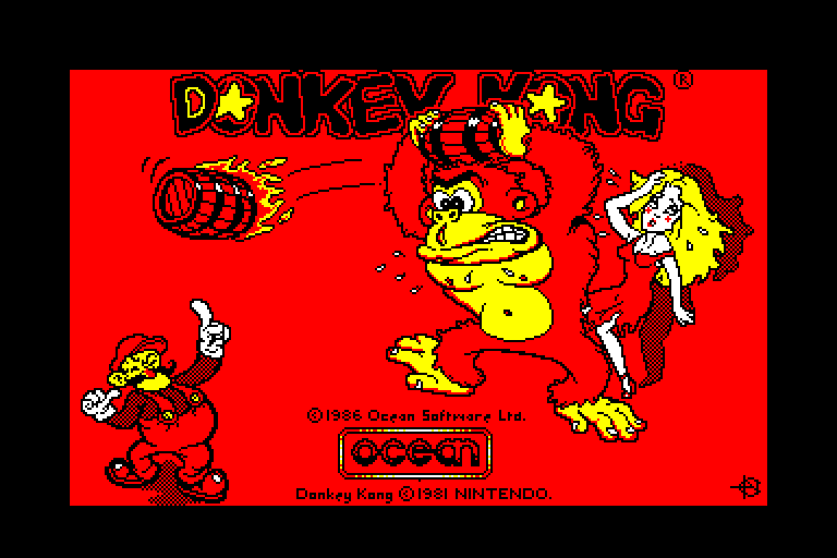 screenshot of the Amstrad CPC game Donkey Kong