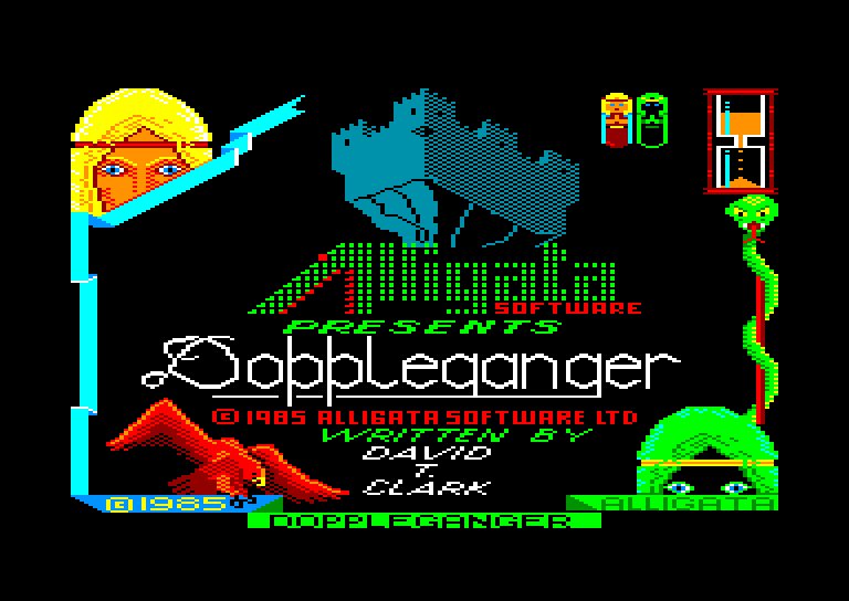 screenshot of the Amstrad CPC game Doppleganger