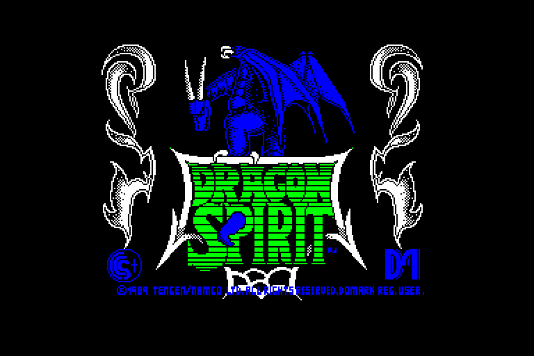 screenshot of the Amstrad CPC game Dragon Spirit