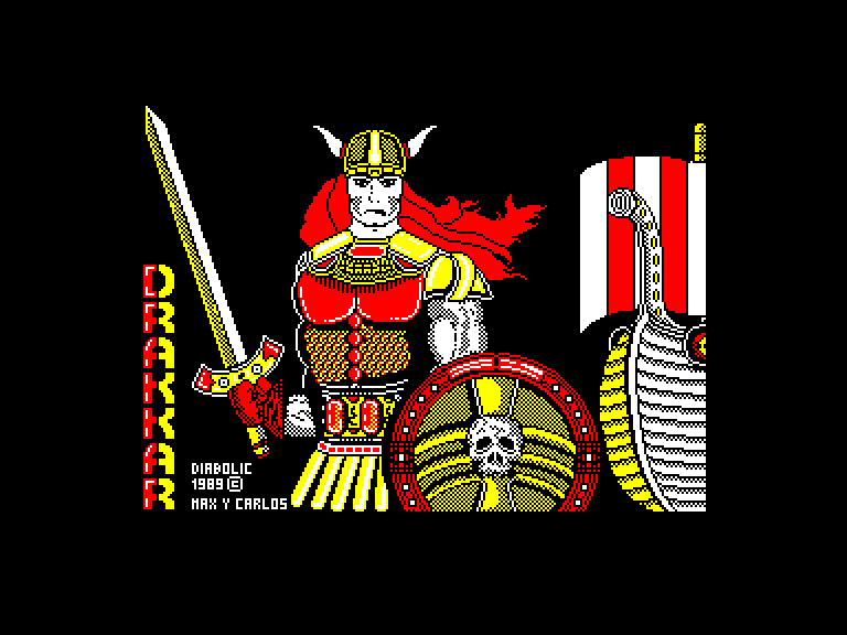 screenshot of the Amstrad CPC game Drakkar