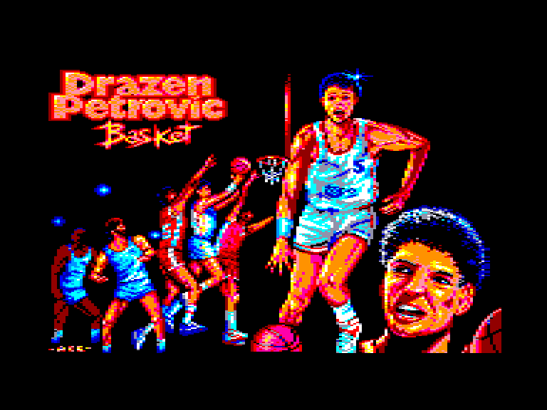 screenshot of the Amstrad CPC game Drazen petrovic basket