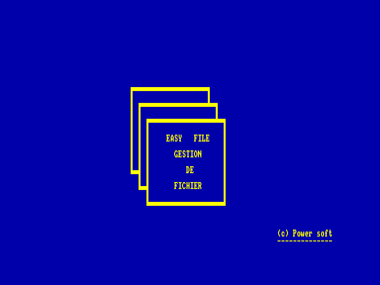 screenshot of the Amstrad CPC game Easy File
