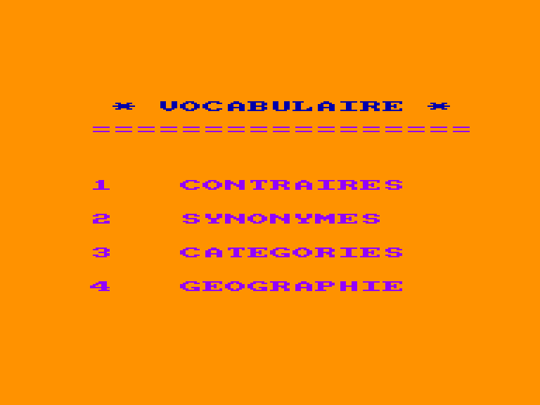 screenshot of the Amstrad CPC game Educatif 6