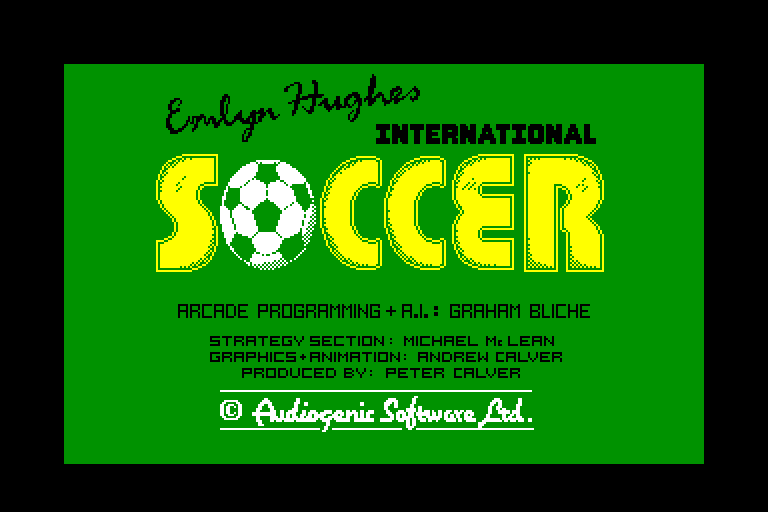 screenshot du jeu Amstrad CPC Emlyn hughes international soccer