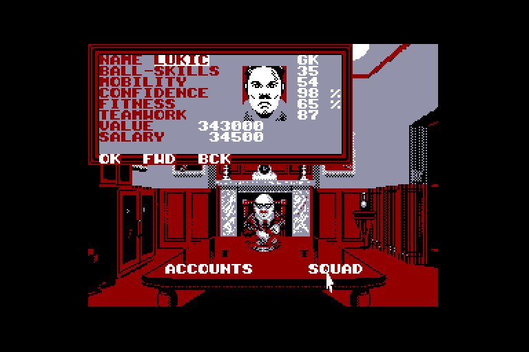 screenshot of the Amstrad CPC game European superleague