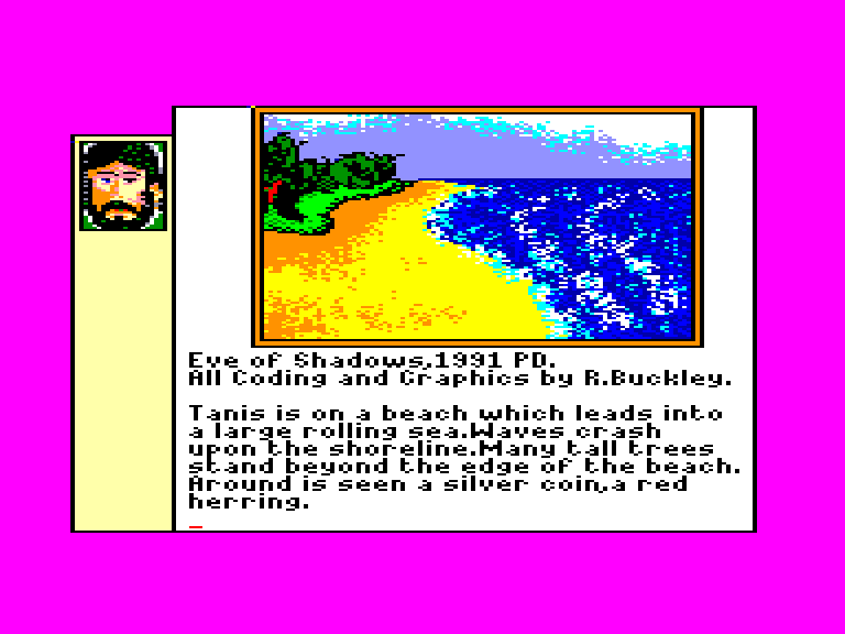 screenshot of the Amstrad CPC game Eve of Shadows