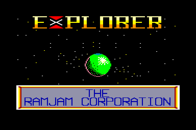 screenshot of the Amstrad CPC game Explorer