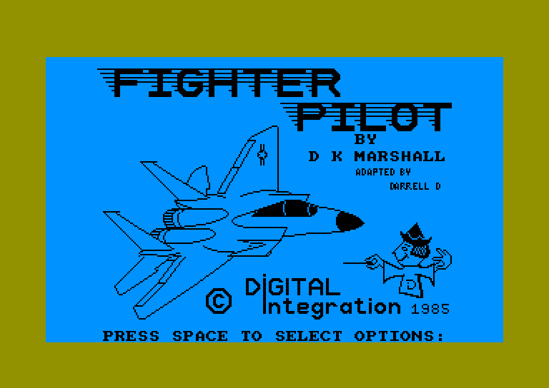screenshot of the Amstrad CPC game Fighter pilot