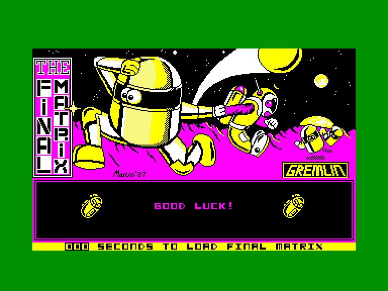 screenshot of the Amstrad CPC game Final matrix (the)