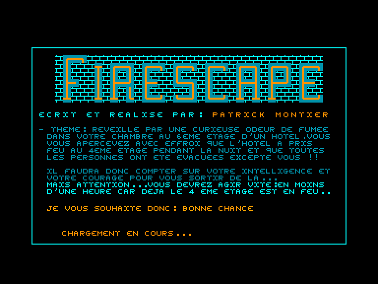 screenshot du jeu Amstrad CPC Firescape