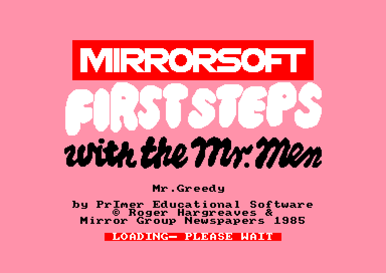 screenshot du jeu Amstrad CPC First Steps with the Mr. Men