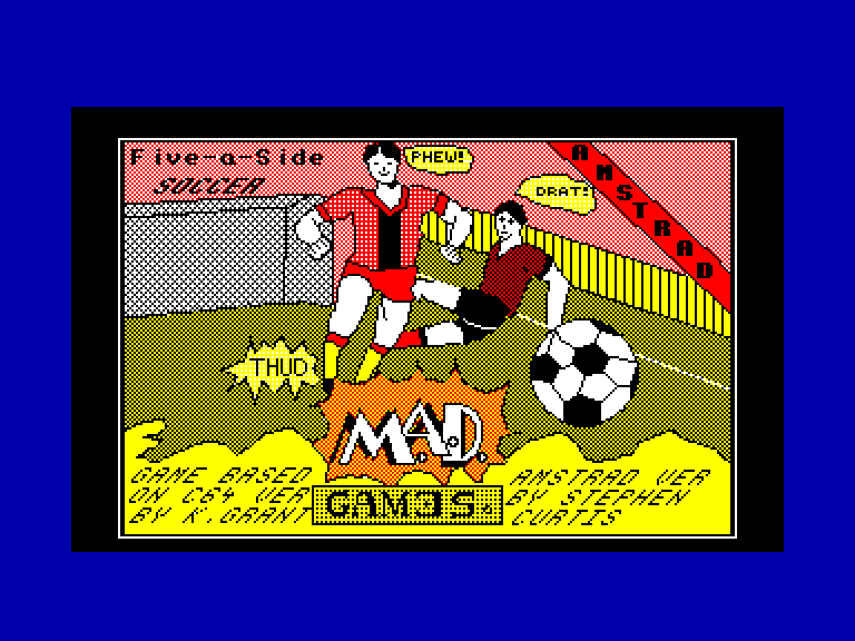 screenshot of the Amstrad CPC game Five a side soccer