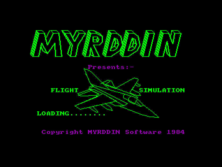 screenshot du jeu Amstrad CPC Flight Simulation