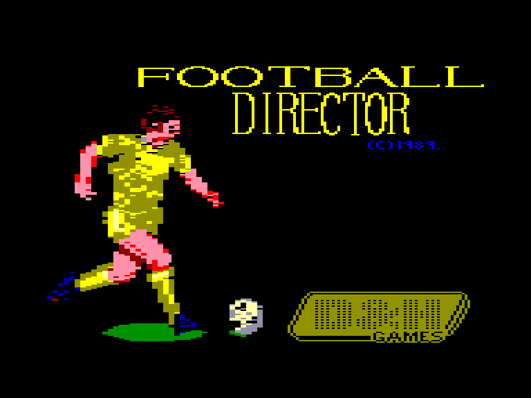 screenshot of the Amstrad CPC game Football director