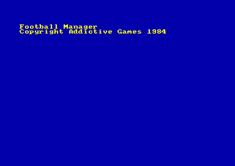 screenshot of the Amstrad CPC game Football Manager