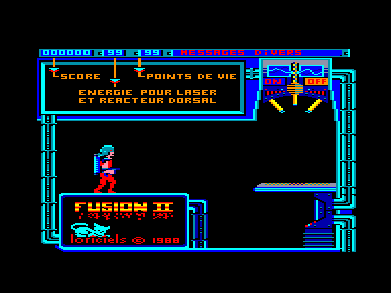 screenshot of the Amstrad CPC game Fusion 2