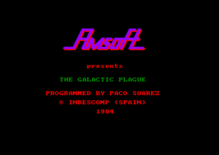 screenshot of the Amstrad CPC game Galactic plague (the)