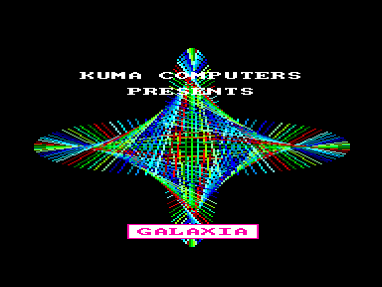 screenshot of the Amstrad CPC game Galaxia