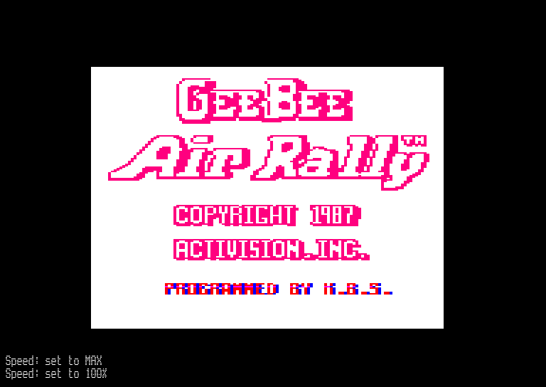 screenshot of the Amstrad CPC game Gee bee air rally