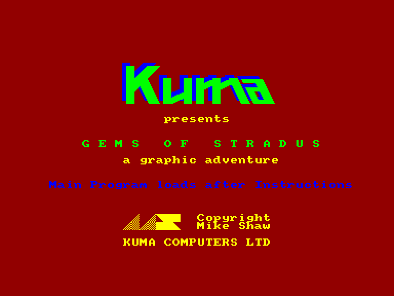 screenshot of the Amstrad CPC game Gems of stradus