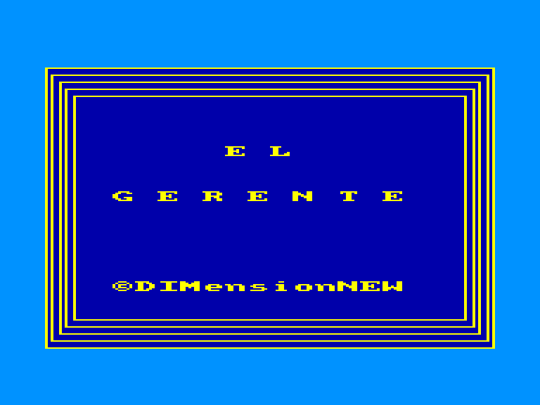 screenshot of the Amstrad CPC game Gerente (el)